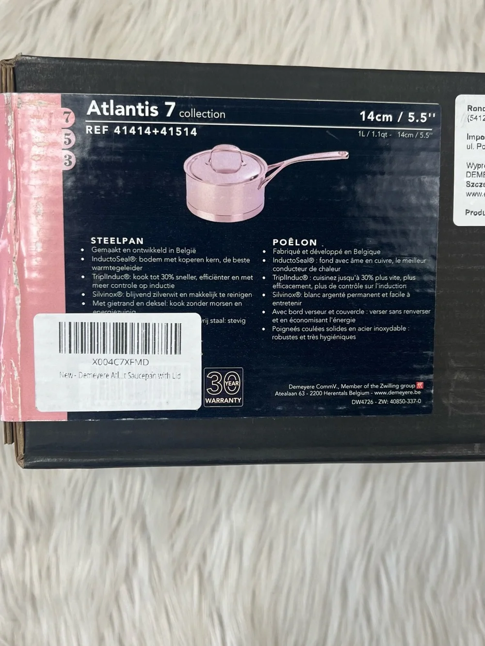 Demeyere Atlantis 1.1 Quart Saucepan with Lid, Made in Belgium
